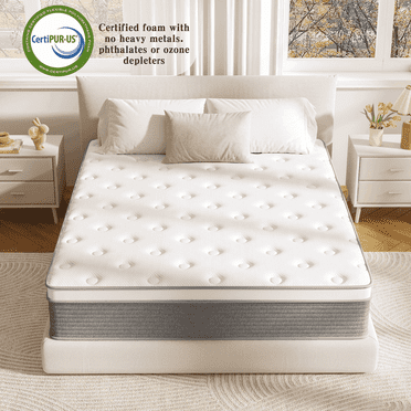 CIUANCE 12 inch Twin Mattress,Cooling Gel Memory Foam Mattress in a Box,Fiberglass Free Bed for Pressure Relief & Back Pain, CertiPUR-US Certified