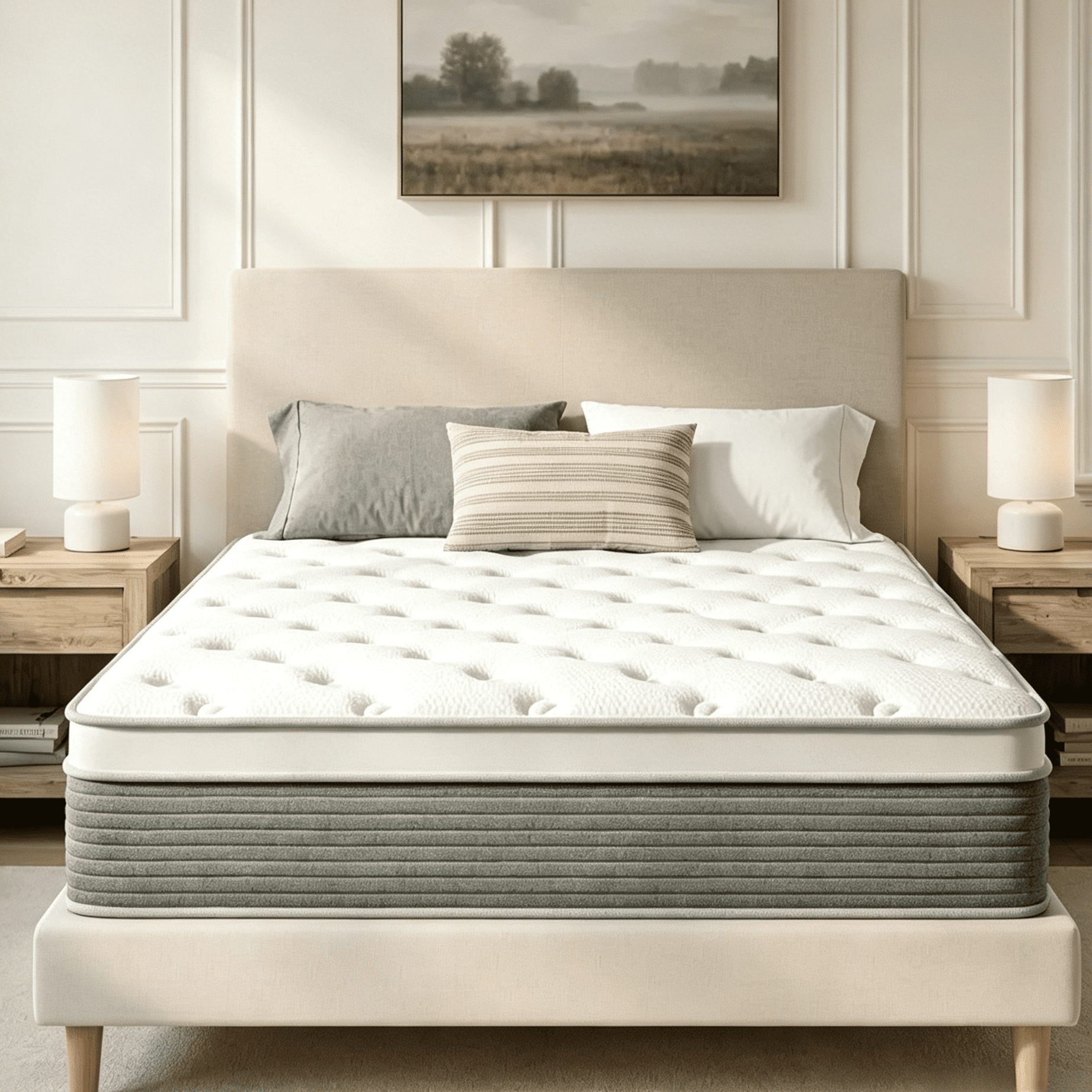 CIUANCE King Size 14 Inch Medium Firm Hybrid Mattress in a Box, Individual Pocket Coils with Cooling Gel Memory Foam, Pressure & Shoulder Neck Pain Relief, Fiberglass-Free, CertiPUR-US Certified for