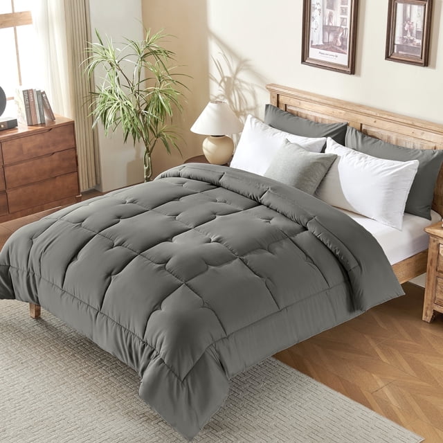 CIVETET 3-Piece Queen Comforter Set, Luxury Bed Linen - All-Season Down Alternative Bedding Bundle with 2 Pillow Shams, Premium Soft Bedding Set Machine Washable