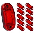 thumbnail image 1 of CIVG 10pcs LED Oval Clearance Light 12V 24V Super Bright Car Oval Side Marker Light Durable Truck Tail Lamp Auto Front and Rear Side Indicator Amber Light for Car Trailer Pickup Van (Red), 1 of 11