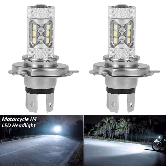CIVG 2pcs Fog Lights H4 LED Fog Light Bulbs 12V 80W 6000K Motorcycle Front Fog Light Bulbs 1500LM Electric Cars Light Bulbs for Replacement of Signals Steering Brakes Parking Tail DRL Fog Lights