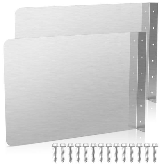 CIVG 2pcs Side Splash Guard Rustproof Sink Side Splash Guard Wall Mount Sink Splash Protector Easy to Install Kitchen Sink Side Splash Guard with Screws for Kitchen Restaurant Supply