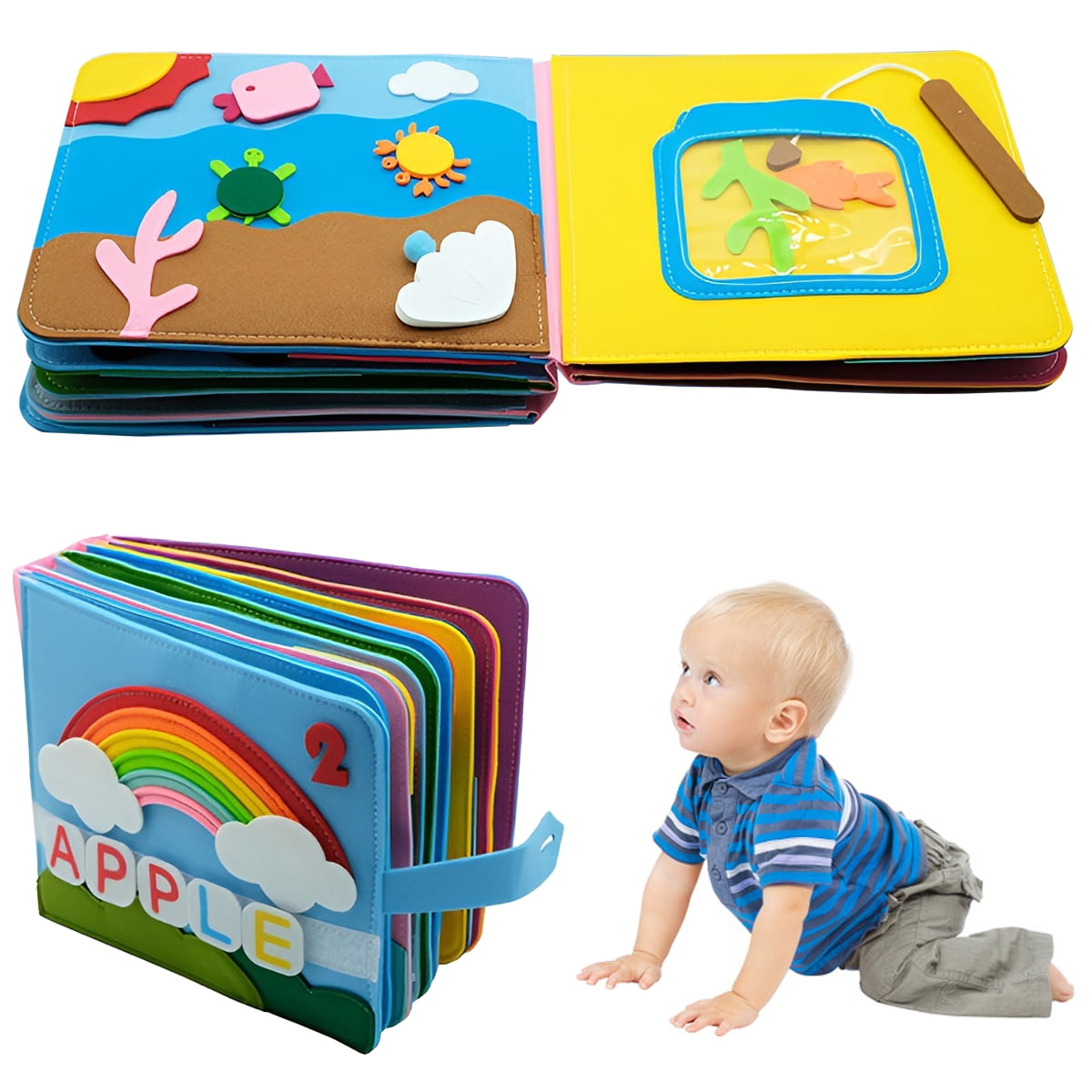CIVG 3D Felt Quiet Books Baby Busy Board Montessori Preschool Civg 3d felt quiet books baby busy board montessori preschool