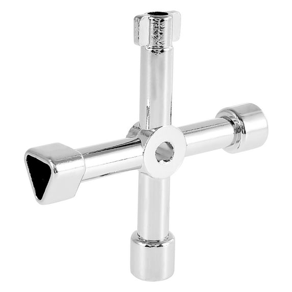 CIVG 4 Way Utility Key Plumbing Radiator Bleed Gas Electric Meter Stop Cock Tap Zinc Alloy