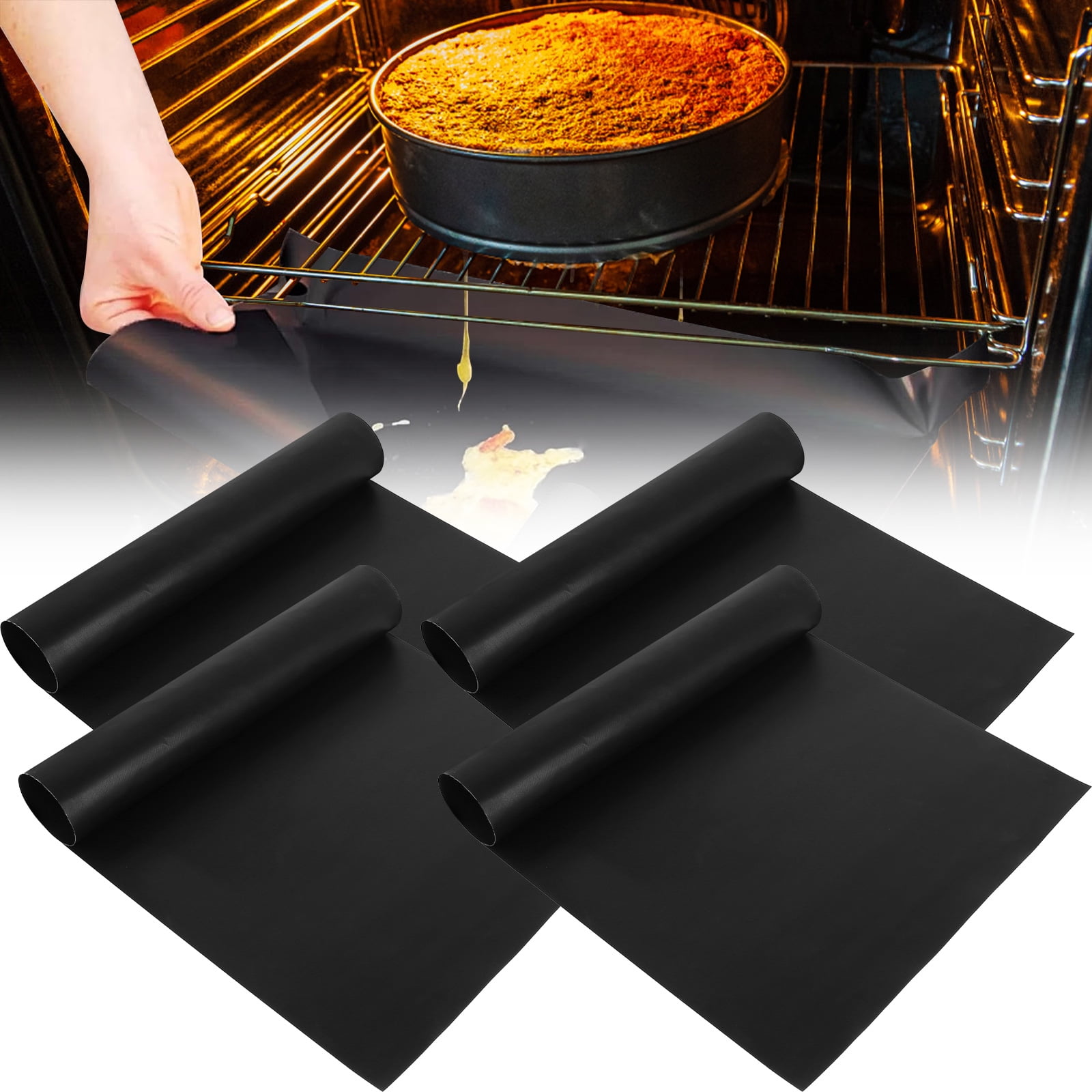 Waloo Reusable Non Stick Oven and BBQ Liners 2 Pack 16x20 Teflon Ideal for Grilling and Roasting Walmart