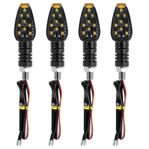 CIVG 4pcs Motorcycle Turn Signal Light 12V Bright Motorbike Indicator Light Professional LED Amber Turning Indicator Universal Mini Motorcycle Front Rear Lamp for Motorcycle