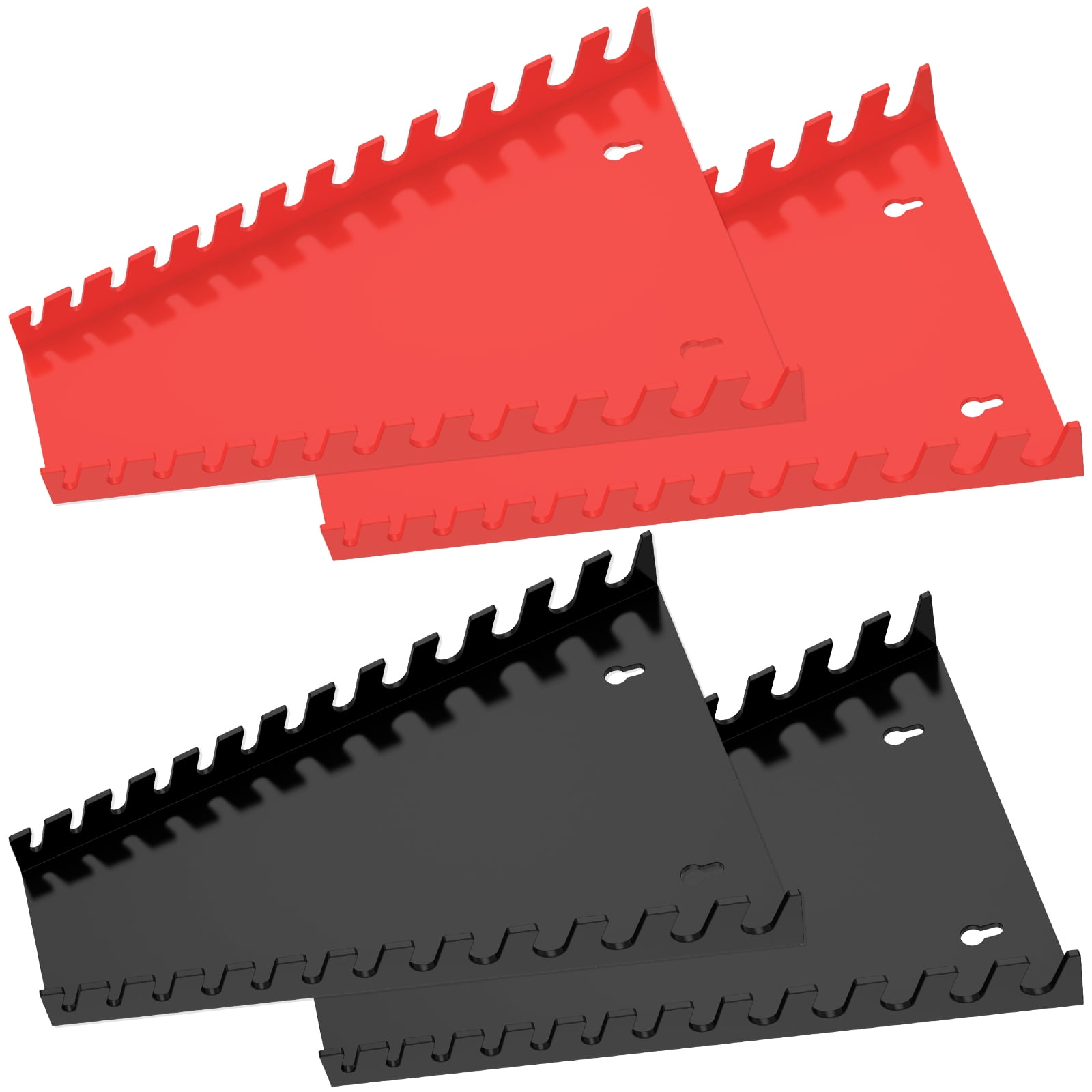 CIVG 4pcs Wrench Holder Metal Metric SAE Wrench Organizer Each Holding