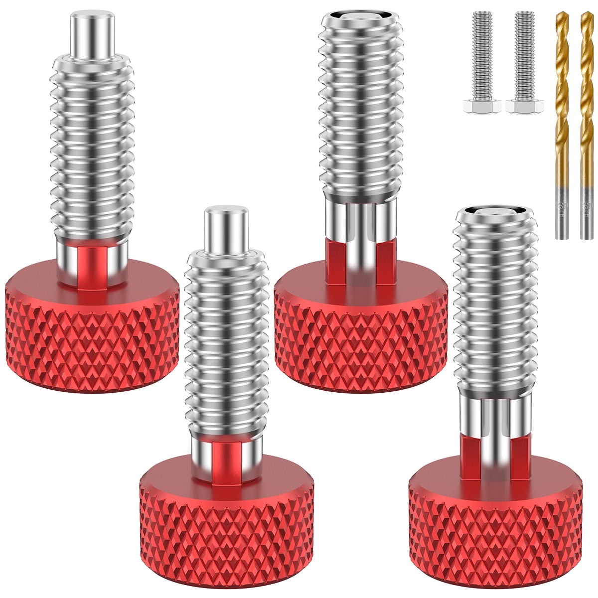 CIVG 8pcs Hand Retractable Spring Plunger Stainless Steel Lock Out M6