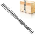 thumbnail image 1 of CIVG Downcut Spiral Flush Trim Router Bit Sturdy Carbide Flush Cut Router Bit with 1/4inch Shank Double Bearing 1-1/8 Inch Cutting Length 3inch Overall Length for Softwood Hardwood, 1 of 10