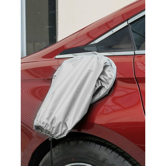 CIVG EV Charger Port Cover for Tesla 3/Tesla Y Magnet Waterproof EV Charger Plug Port Cover for Electric Vehicles Snow Rain Dust Sun Protection Magnetic EV Charger Port Cover for Most Electric Cars
