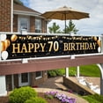thumbnail image 1 of CIVG Large Black Gold Happy Birthday Banner Birthday Party Black Gold Background Decoration Patio Party Signs Birthday Party Supplies for Outdoor Decorations Birthday Party Decorations, 1 of 11