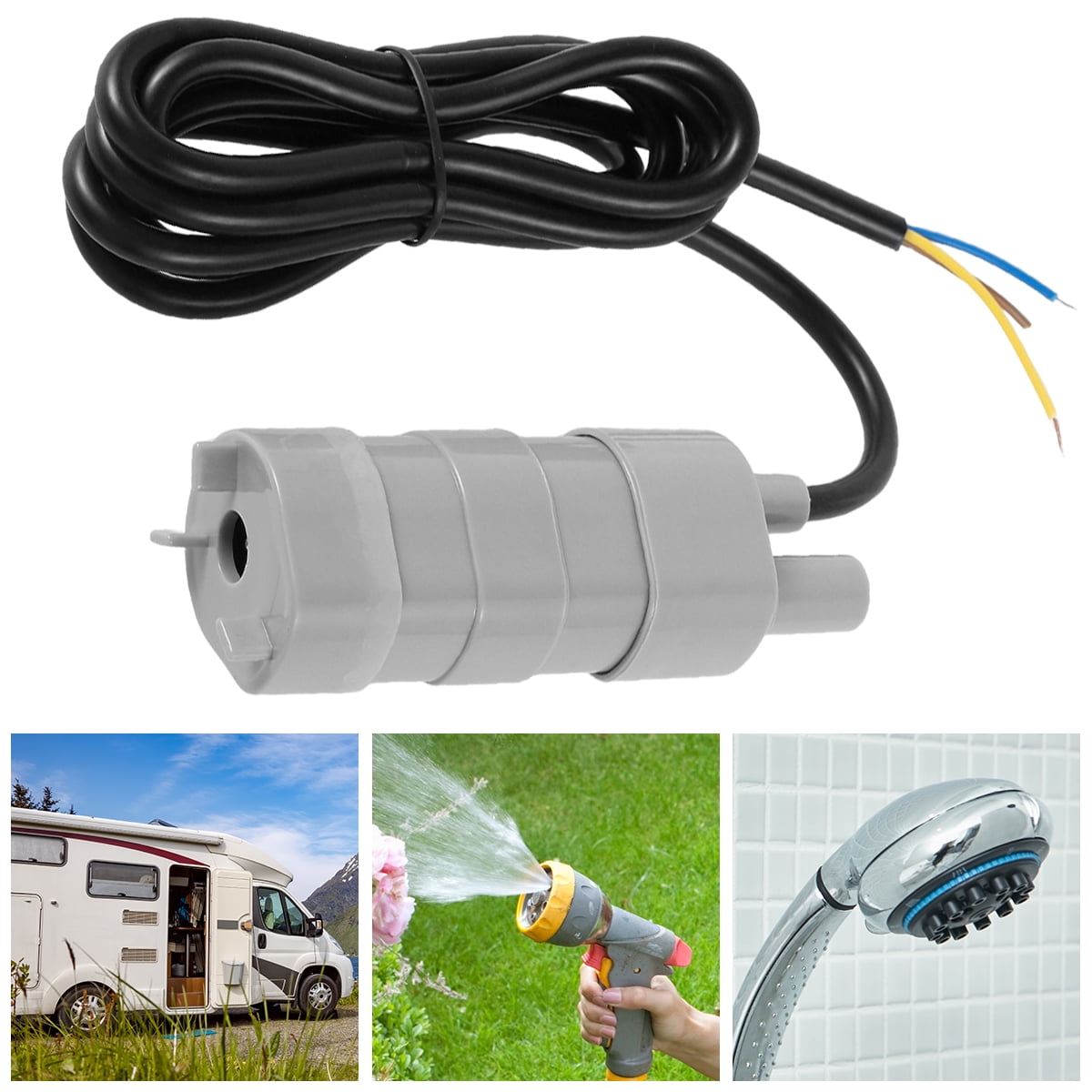 CIVG Mini Water Pump DC 12V Submersible Water Pump 900L/H Durable High Flow Pumps Compact High Lift Diesel Oil Water Pump for House Shower Garden Drainage System