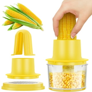 Excellent Grips Hand-held Corn Peeler - 1pack, Threshing Blade Cob Stripper  With Serrated Vertical Blade, Kitchen Corncob Removal Tool