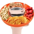 thumbnail image 1 of CIVG Snack Ring for Cup 4 Compartment Snack Container Safe Silicone Cups Snack Tray Reusable Cups Snack Platters Portable Effortless to Clean Snack Ring for 40 oz Cups (Orange ), 1 of 10