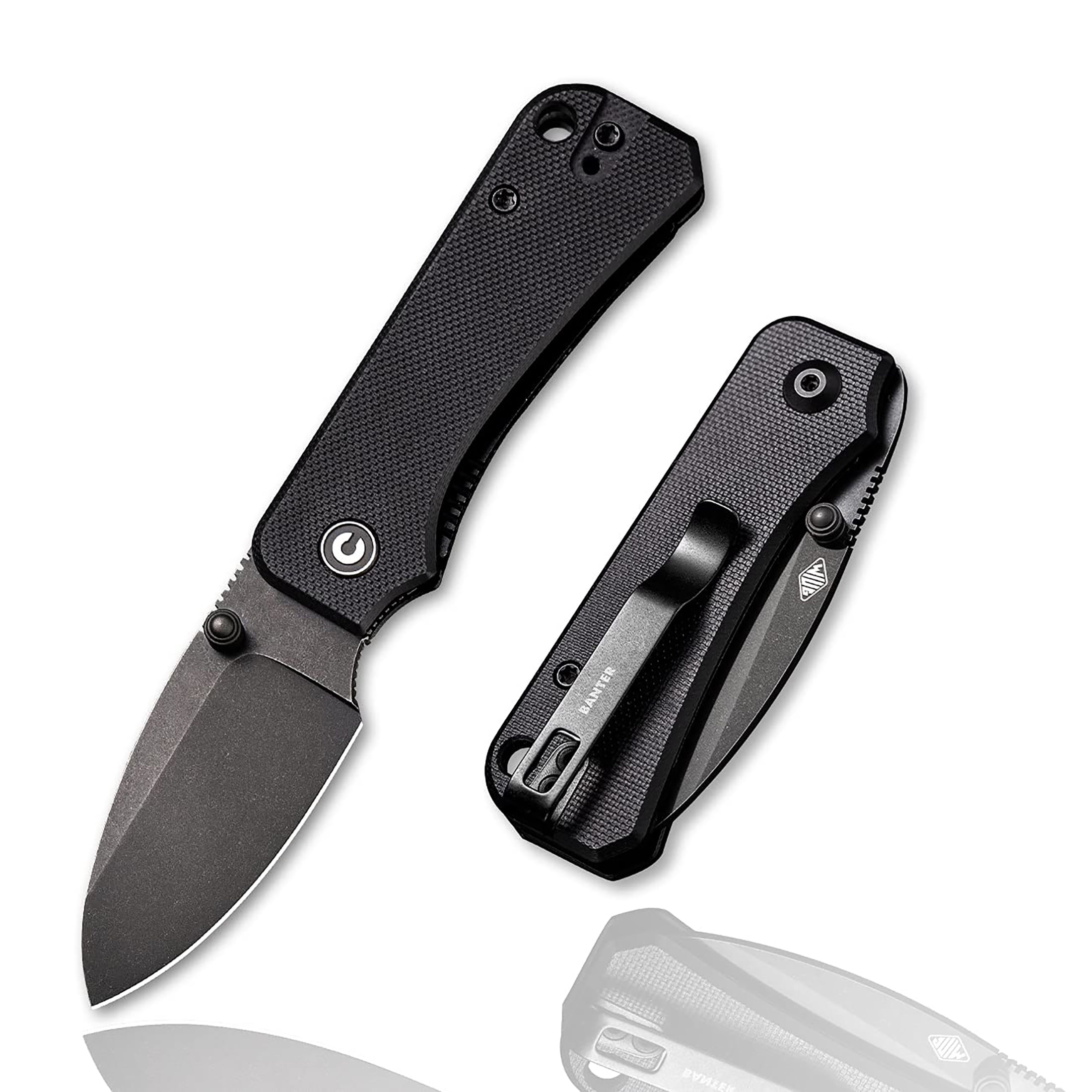 CIVIVI Baby Banter Pocket Folding Knife 2.34" Nitro-V Blade Small Knife with Titanium Thumb Stud Opener WM-C19068S-2-CP