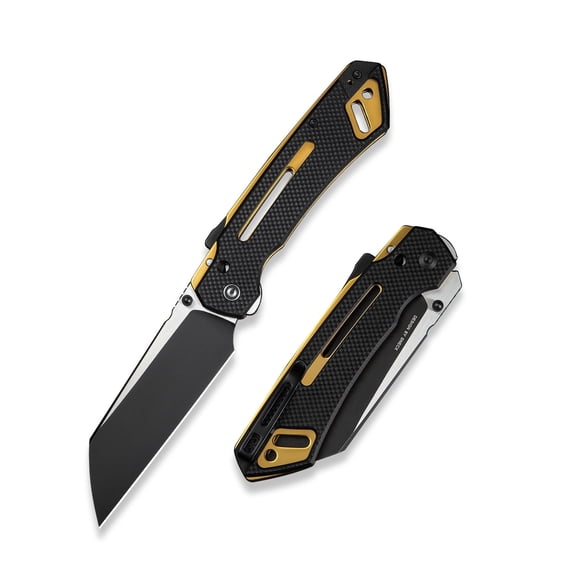 CIVIVI Buster FG Pocket Knife  Superlock Folding Knife with 4.2" Nitro-V Blade G10 Handle, Designed by Snecx Tan C24052-1 (Black)