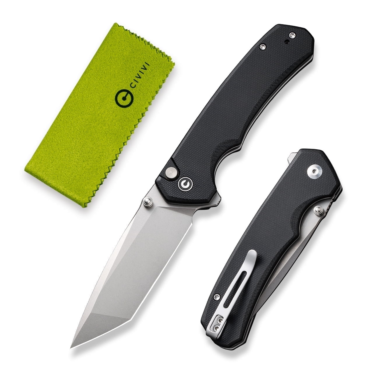 CIVIVI Button Lock Brazen Pocket Knife 3.46'' 14C28N Blade C19059C-1
