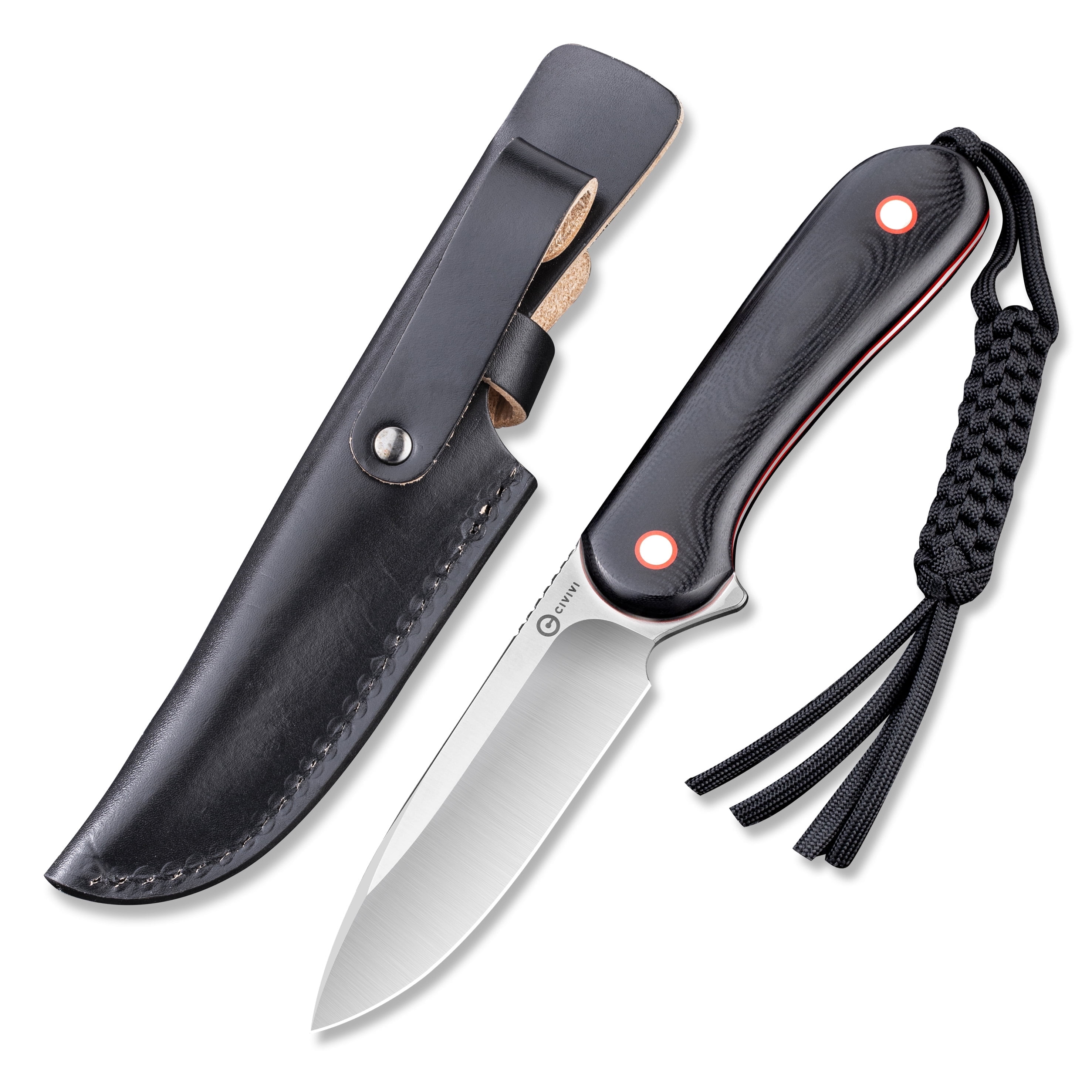 CIVIVI Elementum Fixed Blade C2104A Knife 10Cr15CoMoV Stainless Steel Black G10 Hunting Knives