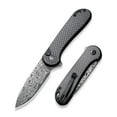 thumbnail image 1 of CIVIVI Elementum II Pocket Folding Knife, 2.96" Damascus Blade Utility Knife with Deep Carry Pocket Clip C18062PB-DS1, 1 of 8