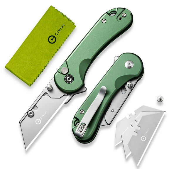 CIVIVI Elementum Utility Pocket Knife Box Cutter Set with 3Pcs Extra Razor Blades C23039B-3