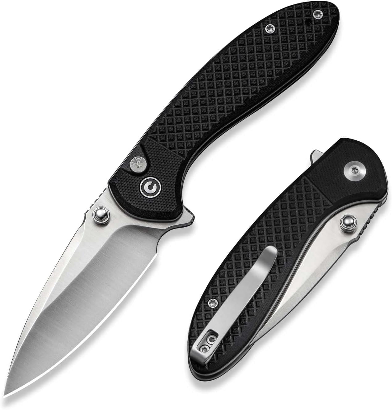 CIVIVI Faeger Pocket Folding Knife with 2.98" 14C28N Blade and Milled OD Green G10 Handle C24031-1