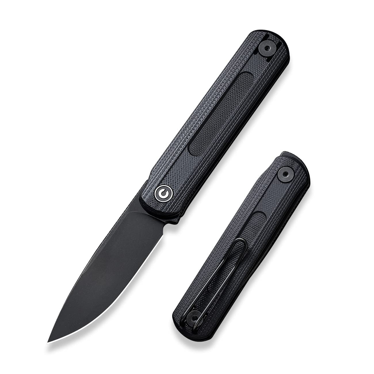 CIVIVI Foldis Pocket Folding Knife, 2.67-in Black Stonewashed Nitro-V Steel Blade, G10 Handle with Double Detent Slip Joint Pocket Knife C21044-3