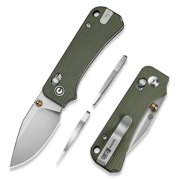 CIVIVI Baby Banter 2 TG Crossbar Lock Green & Red G10 & 14C28N Blade Pocket Knife C24074-1
