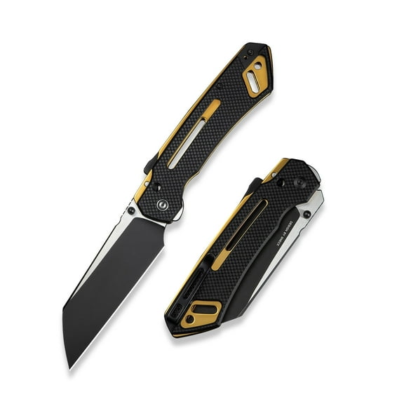 CIVIVI Buster FG Pocket Knife  Superlock Folding Knife with 4.2" Nitro-V Blade G10 Handle, Designed by Snecx Tan C24052-1 (Black)