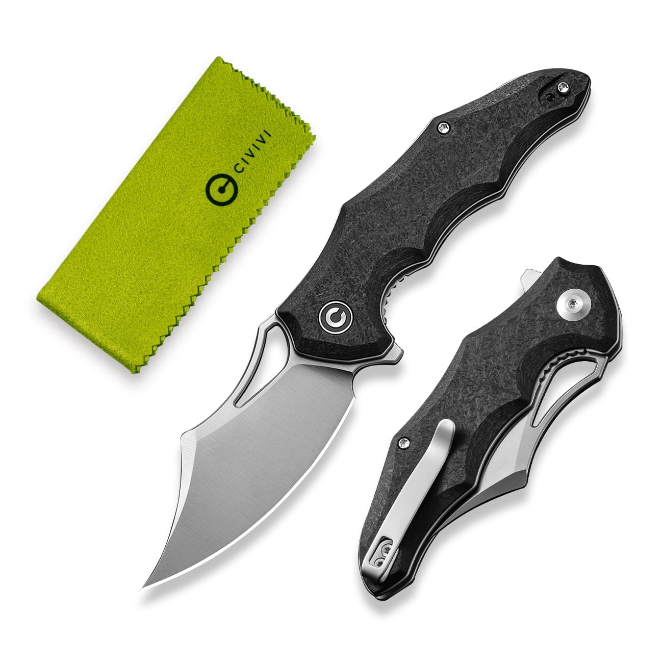 CIVIVI Knives Chiro Liner Lock Black G10 Satin 14C28N Stainless Steel Pocket Knife C23046-3