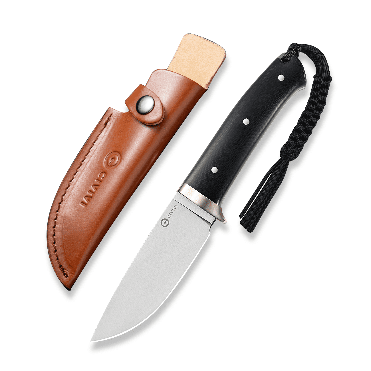CIVIVI Knives Cloud Peak Fixed Blade Black G10 & Nitro-V Stainless Steel Knife C23044-1