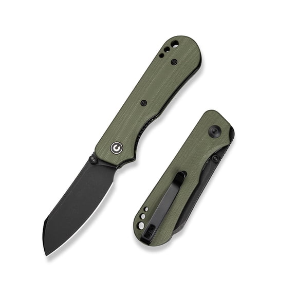 CIVIVI Crabby Pocket Knife, EDC Folding Knife for Men Women with Swedish 14C28N Blade Contoured G10 Handle, Designed by Ken Onion Jr. C24055-1