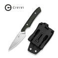 thumbnail image 1 of CIVIVI High Grass Field Knife Fixed Blade Knife with 1PC Black Lanyard, Black Kydex Sheath & T-Clip, Tactical Knife with 2.93" Satin Finished 14C28N Blade Green Canvas Micarta Handle C25084-2, 1 of 10