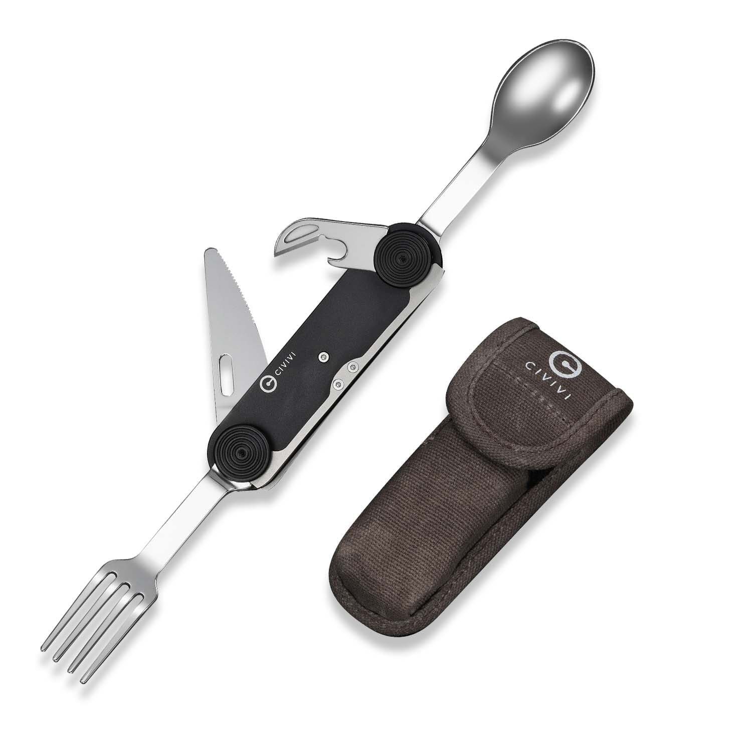 CIVIVI Knives Partake Multi-tool 4-in-1 Black Aluminum & Stainless Steel Camp Knife C24032C-1