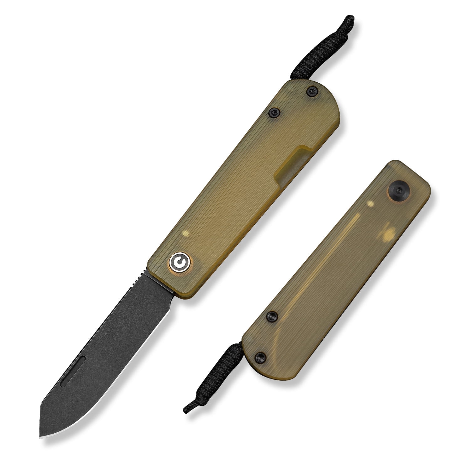 CIVIVI Knives Slippy Sendy Amber Ultem & Nitro-V Stainless Steel Pocket Knife C24075A-1
