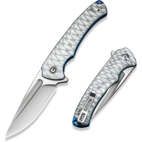 CIVIVI Knives Voidflare Liner Lock White Resin & 14C28N Stainless Steel Pocket Knife