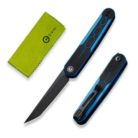 CIVIVI KwaiQ Pocket Folding Knife with Inline Flipper 2.97" Nitro-V Tanto Blade Two-tone G10 Handle C23015-3