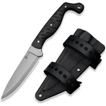 CIVIVI MDRN Hunter EDC Fixed Blade Knife with Kydex Sheath, Tactical Knife with 4.12" Nitro-V Blade G10 Handle for Survival Camping Hiking Hunting C23078-1, Black
