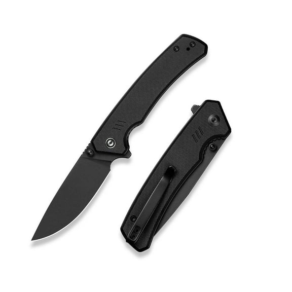 CIVIVI Merit Pocket Knife, Folding Knife with 3.28" 14C28N Blade G10 Handle, Lightweight Knife with Reversible Pocket Clip for Camping Hiking Indoor & Outdoor, C24012-1, Black