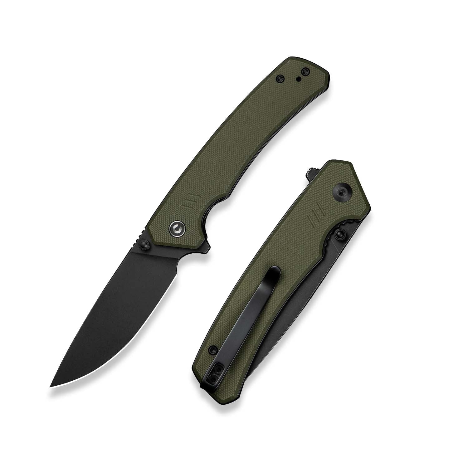 CIVIVI Merit Pocket Knife, Folding Knife with 3.28" 14C28N Blade G10 Handle, Lightweight Knife with Reversible Pocket Clip for Camping Hiking Indoor & Outdoor, C24012-2, OD Green