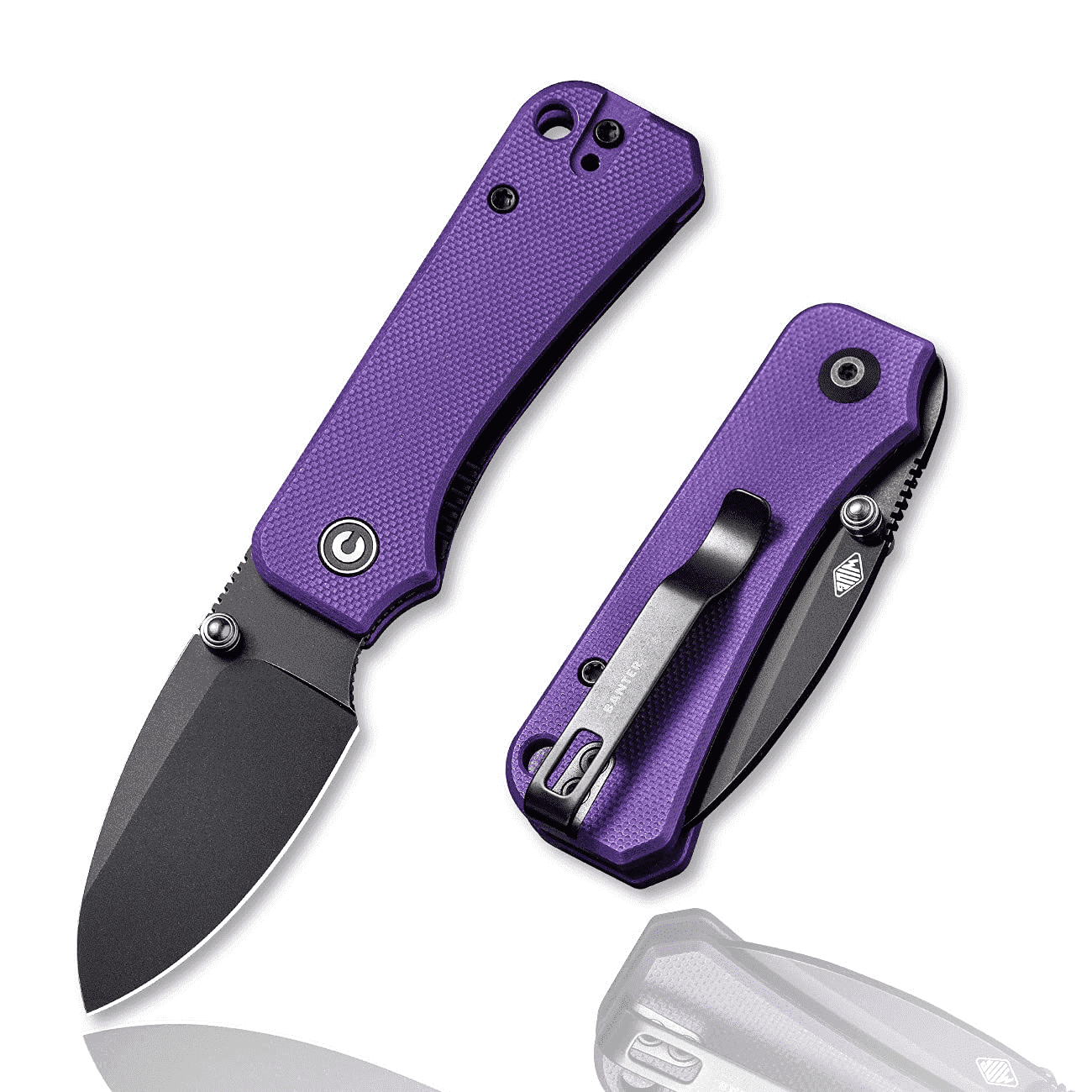 CIVIVI, Baby Banter Pocket Folding Knife, Purple, 2.34