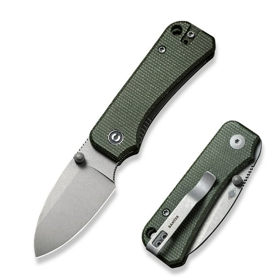 CIVIVI Baby Banter Pocket Folding Knife2.34" Nitro-V Blade With Green Micarta Handle C19068SB-1