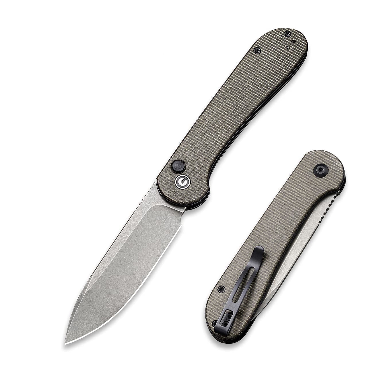 CIVIVI Pocket Folding Knife Button Lock Elementum 3.47" 14C28N Blade C2103C