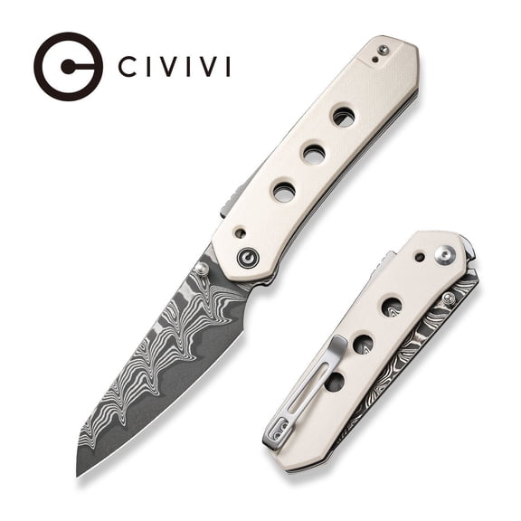 CIVIVI Vision FG Pocket Folding Knife 3.54" Damascus Blade C22036-DS1
