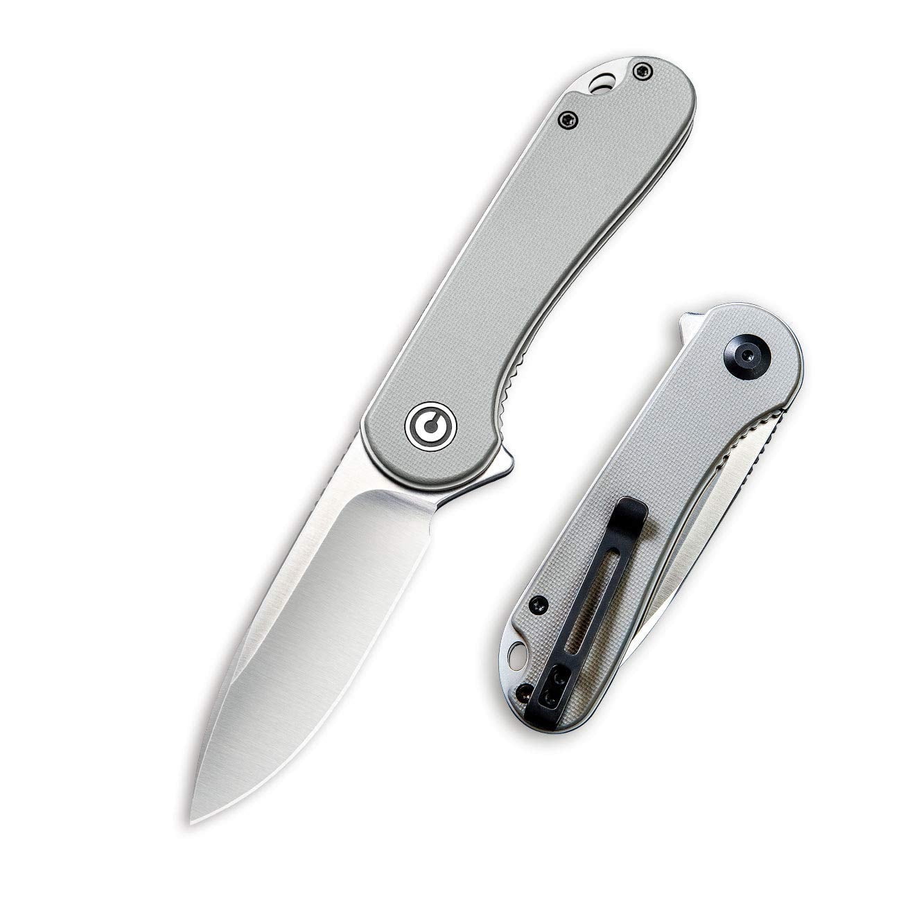 CIVIVI Elementum Pocket Knife 2.96" D2 Stainless Steel Blade Gray G10 Handle C907B