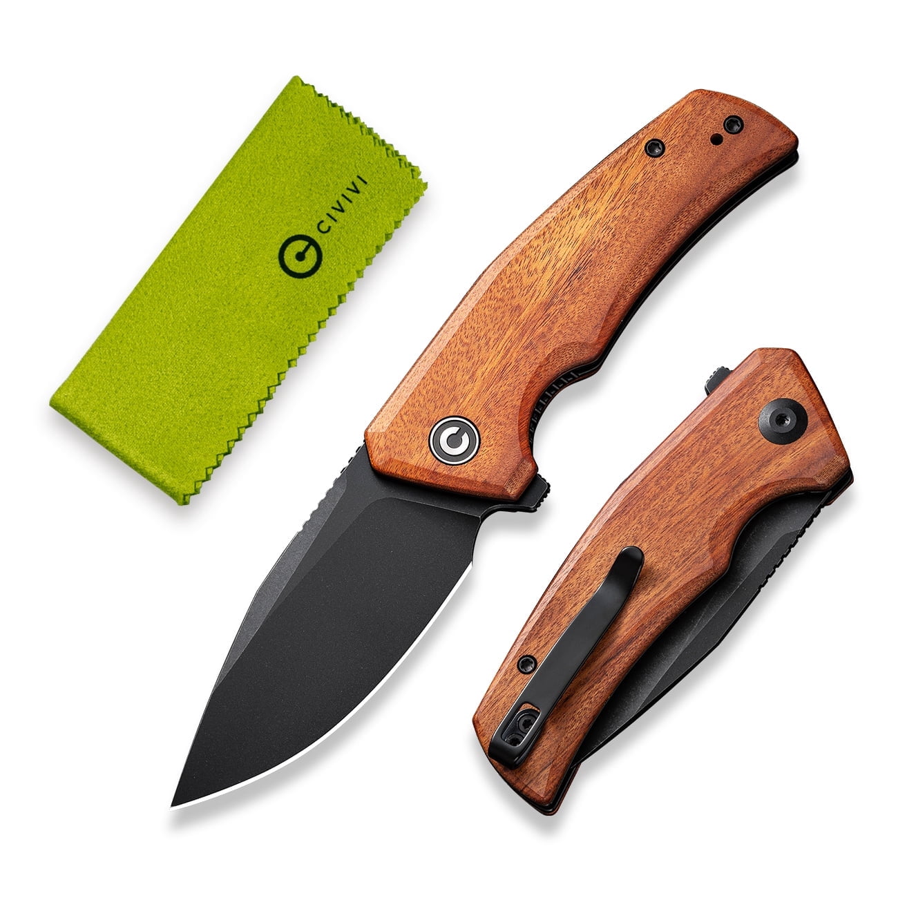 CIVIVI Pocket Knife Regulatron Folding Knife 2.98" Nitro-V Blade Wood Handle C23006-3