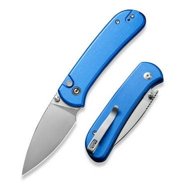 CIVIVI Qubit Button Lock Pocket Folding Knife 2.98" 14C28N Blade Aluminum Handle WLM-C22030E-3