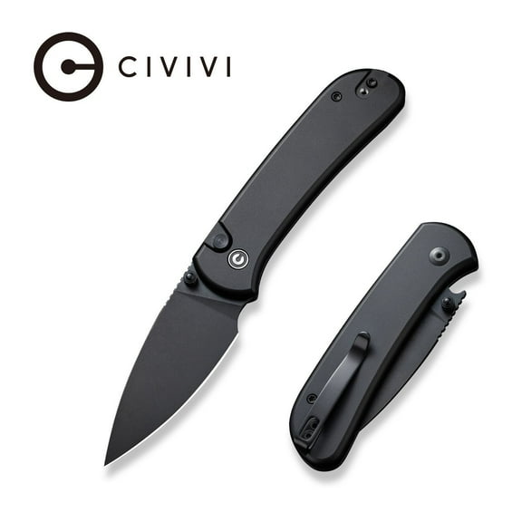 CIVIVI Qubit Pocket Folding Knife Button Lock Knife 2.98" 14C28N Blade C22030E-1