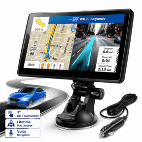 CIVZNG 7'' GPS Navigator for Car Truck RV - Touchscreen Navigation System, 2025 North America Maps Free Lifetime Updates, Turn-by-Turn Voice Guidance, Speed & Red Light Warning