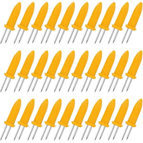 CIYAPED Stainless Steel Corn Holders (30 Pieces)