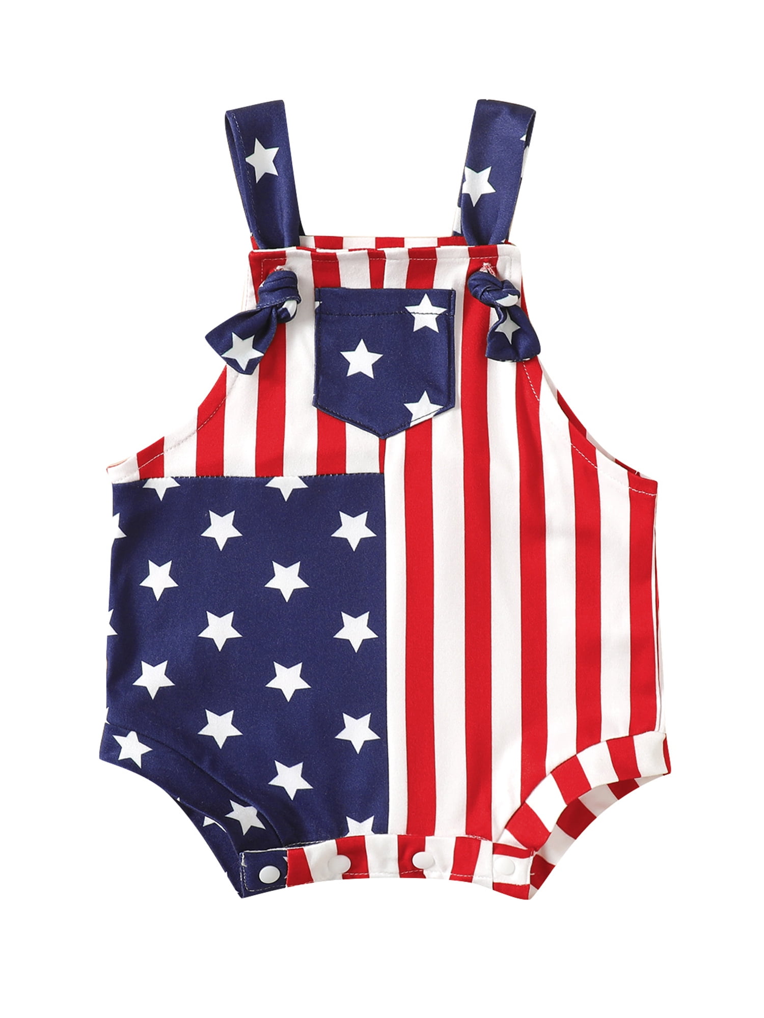 CIYCuIT Baby Boys Girls 4th of July Tank Top Romper Sleeveless